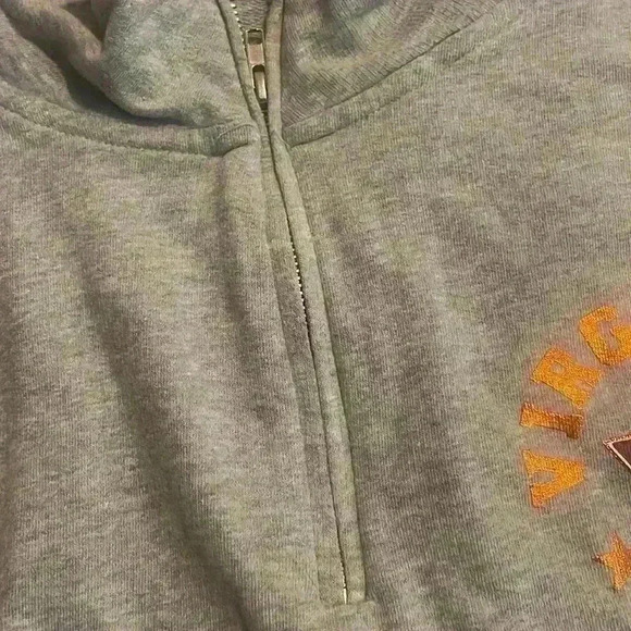 Men’s Virginia Tech Hokies 1/4 Zip Size 2XL Long Sleeve Sweatshirt Side Pockets - Picture 4 of 8